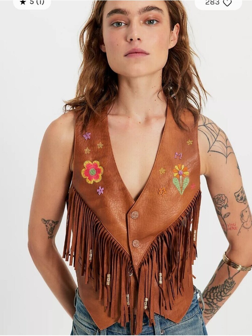 MOTHER The Free Spirit Fringe Vest (XS)